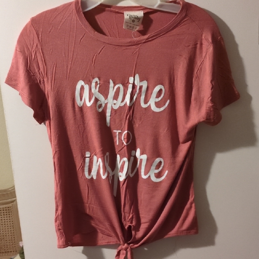 Pink Tie Front Short Sleeve T-Shirt